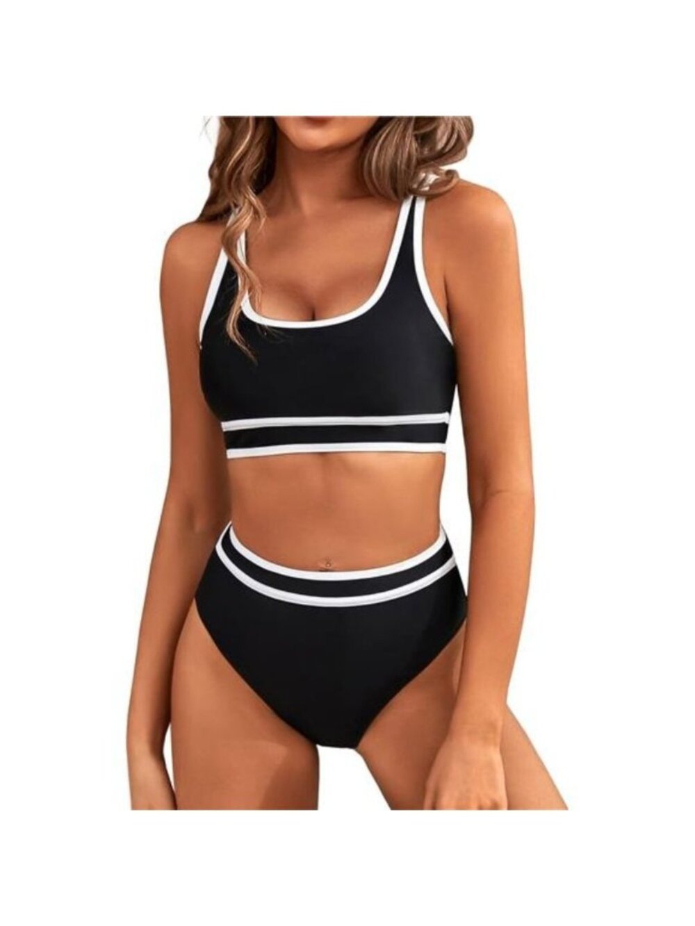 Women's High Waisted Bikini Sets Two Piece Cheeky High Cut Bathing Suits